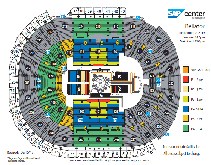 Bellator Sap Center Seating Chart