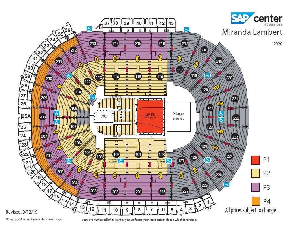 Miranda Lambert Seating Chart