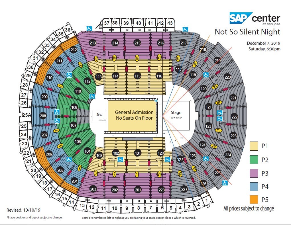 Not So Silent Night Seating Chart