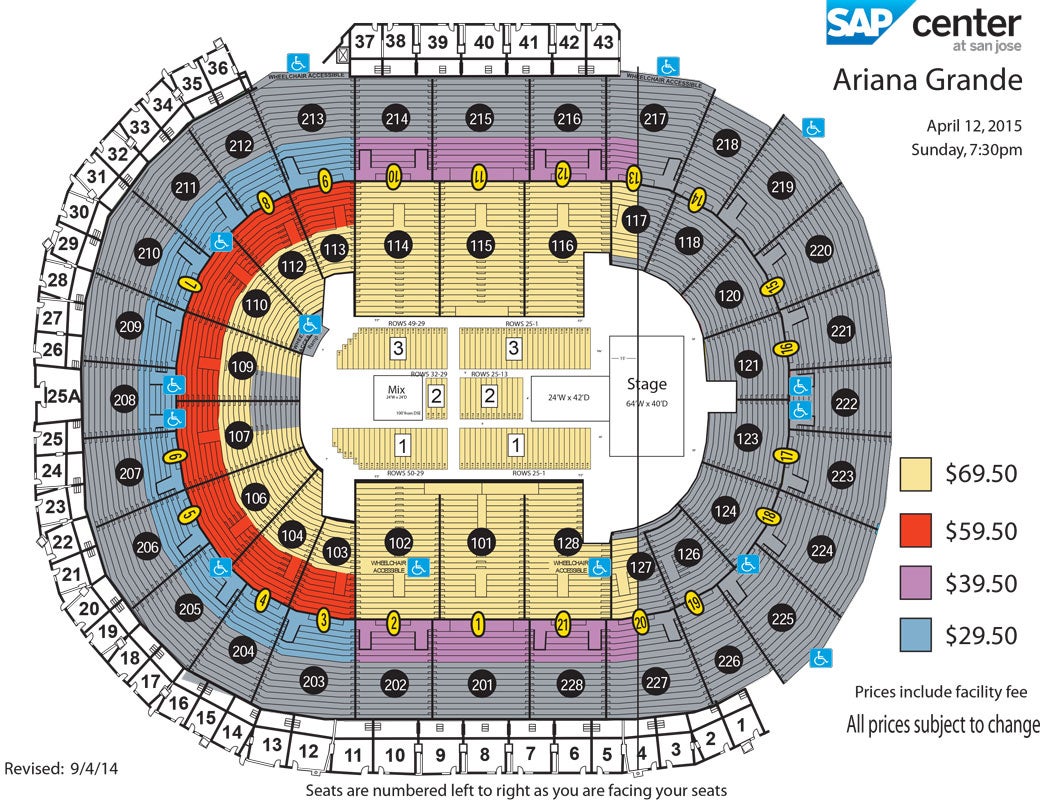 Ariana Grande Concert Seating Chart