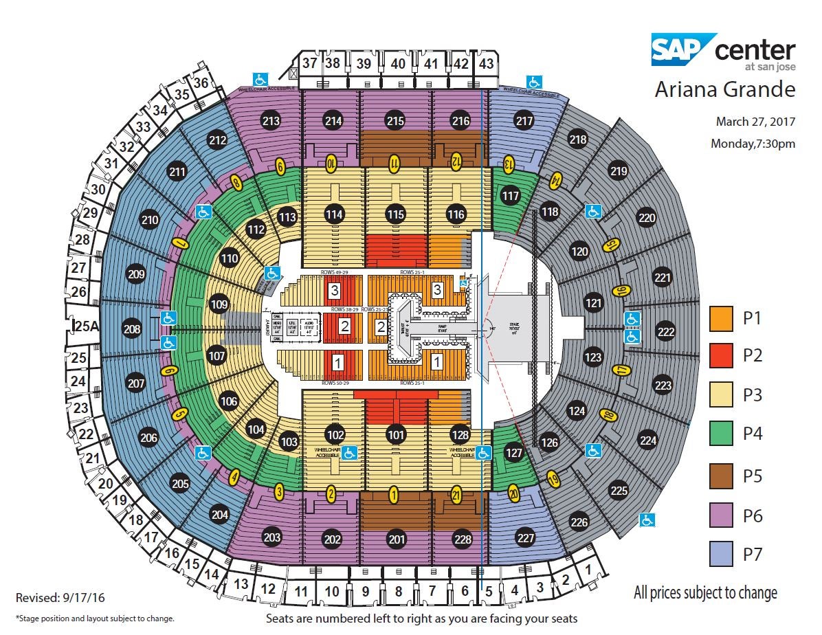 Sap Arena Seating Chart