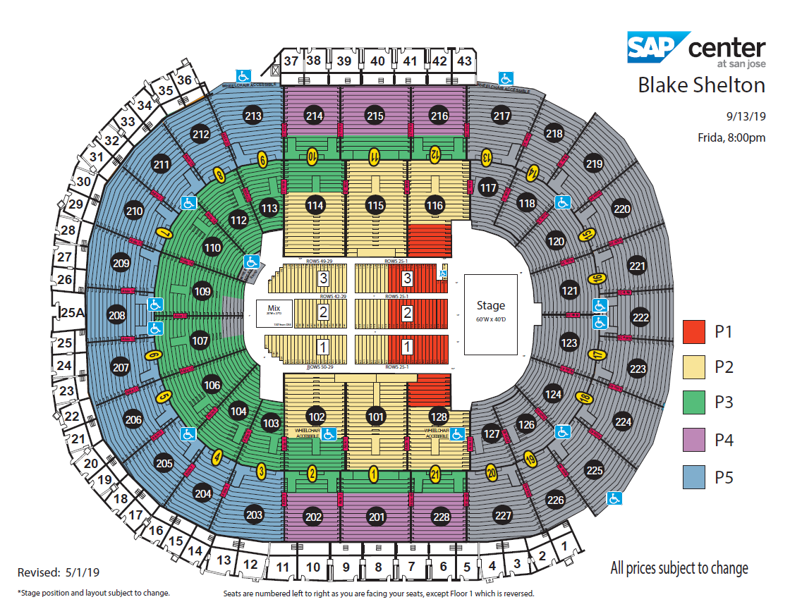 Sap Concert Seating Chart