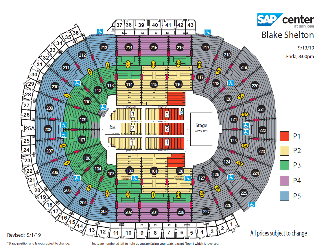 Blake Shelton Seating Chart