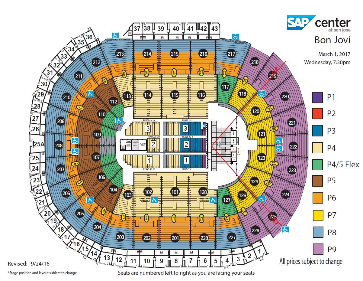 Wells Fargo Center Seating Chart Bon Jovi