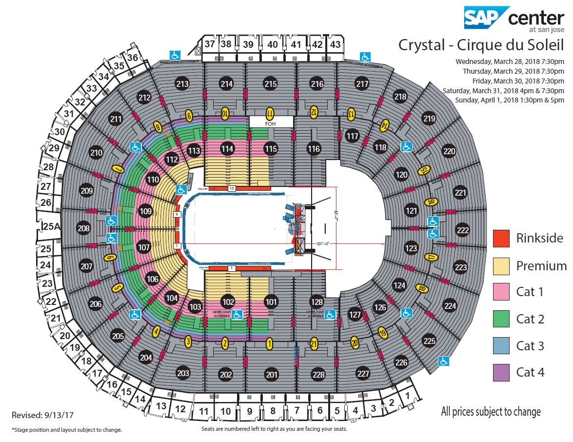 O Cirque Du Soleil Tickets Seating Chart