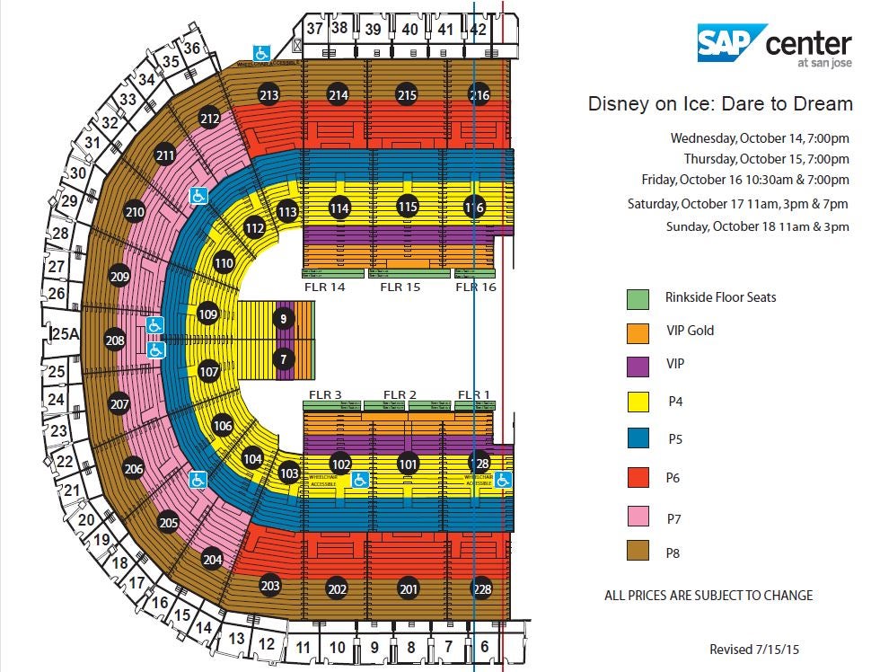 Sap Center Disney On Ice Seating Chart
