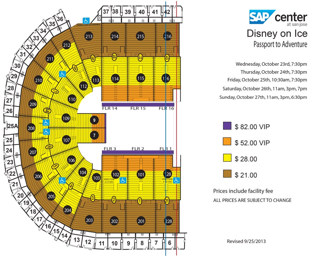 Sap Center Disney On Ice Seating Chart