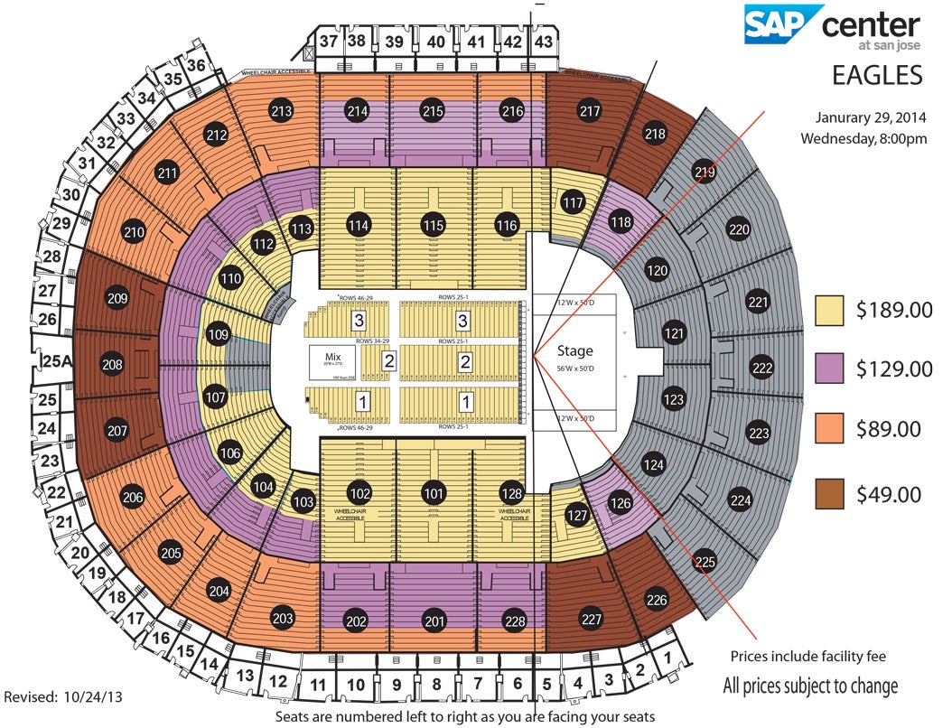 Sap Center Seating Chart With Row Numbers - Stylish In Addition To Attracti...