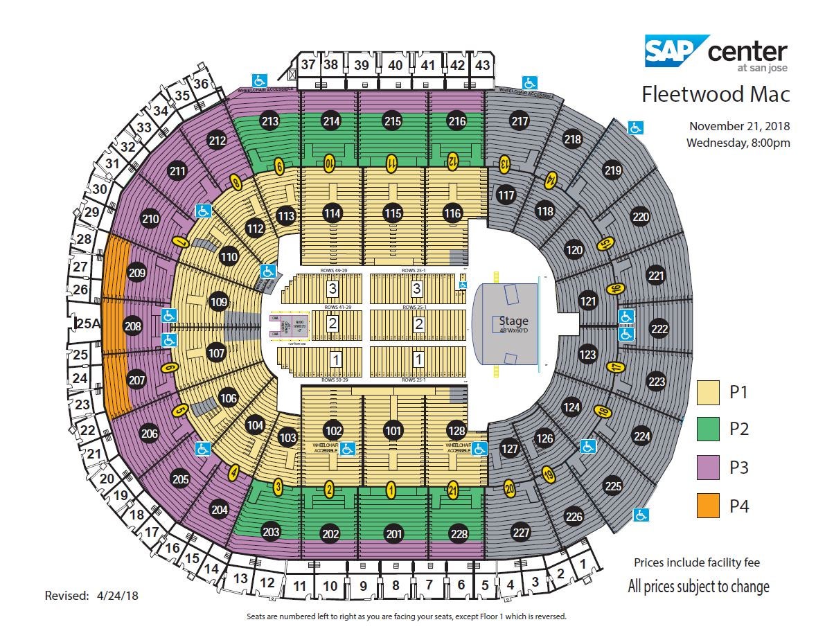 Sap Center Seating Chart Sharks