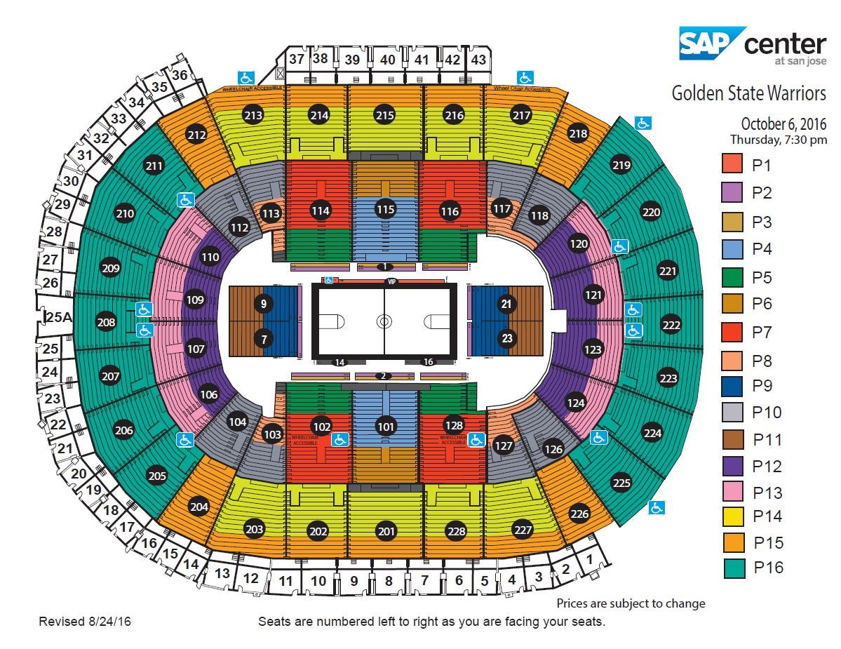 Golden State Seating Chart