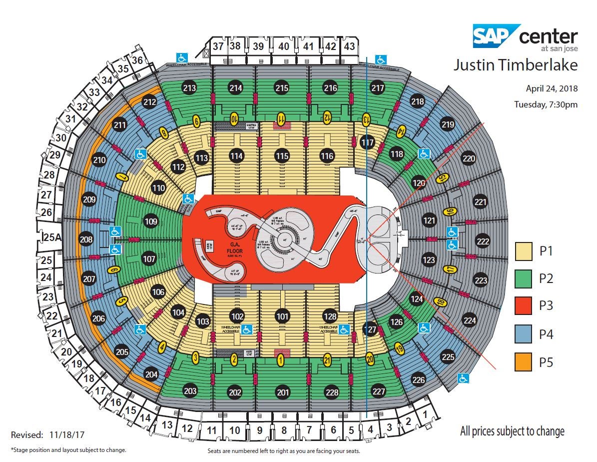 Quicken Loans Arena Seating Chart Justin Timberlake