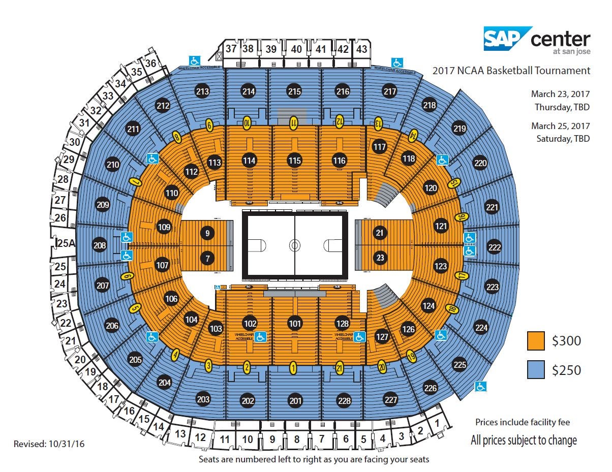 2015 Final Four Seating Chart