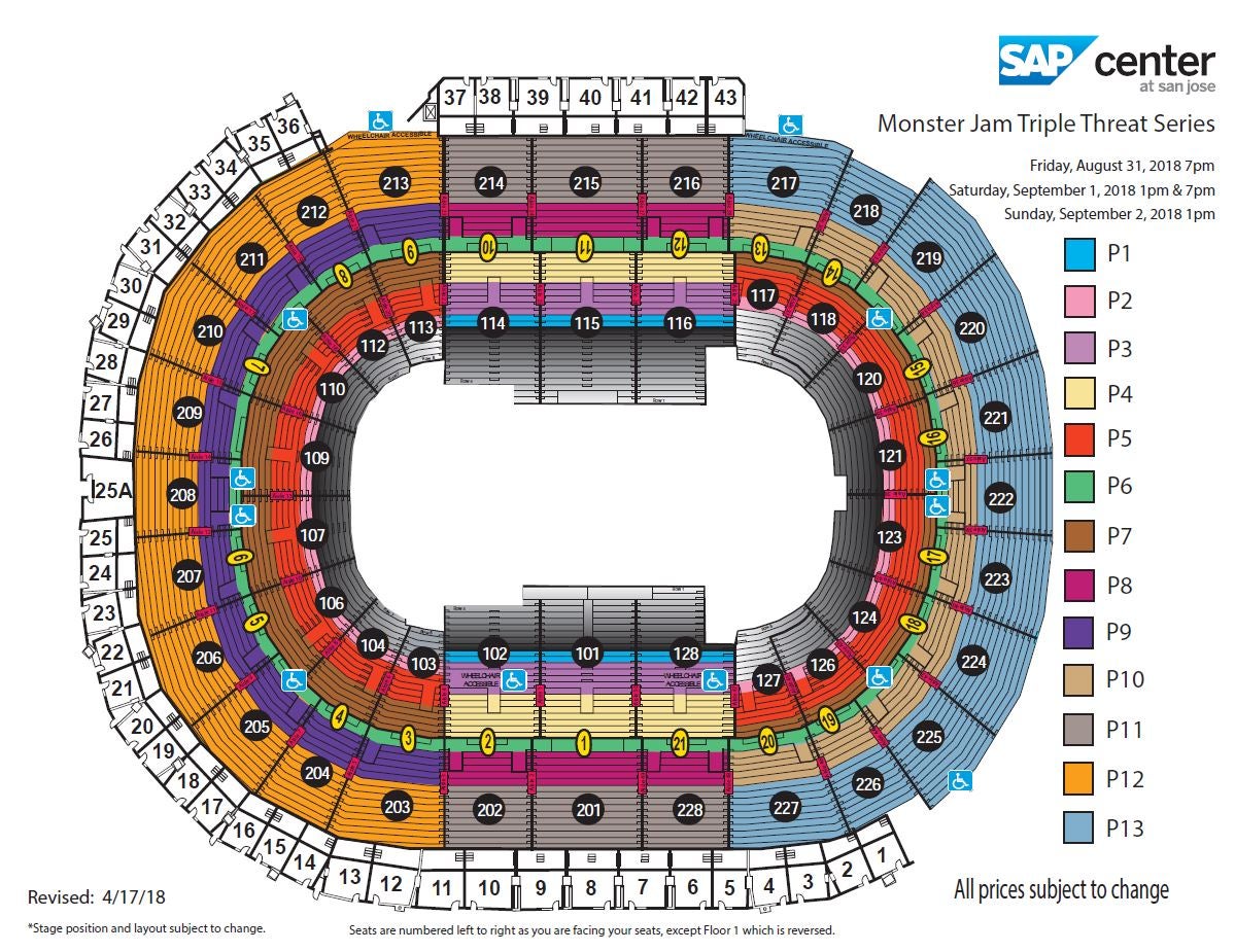 Monster Jam Oakland Seating Chart