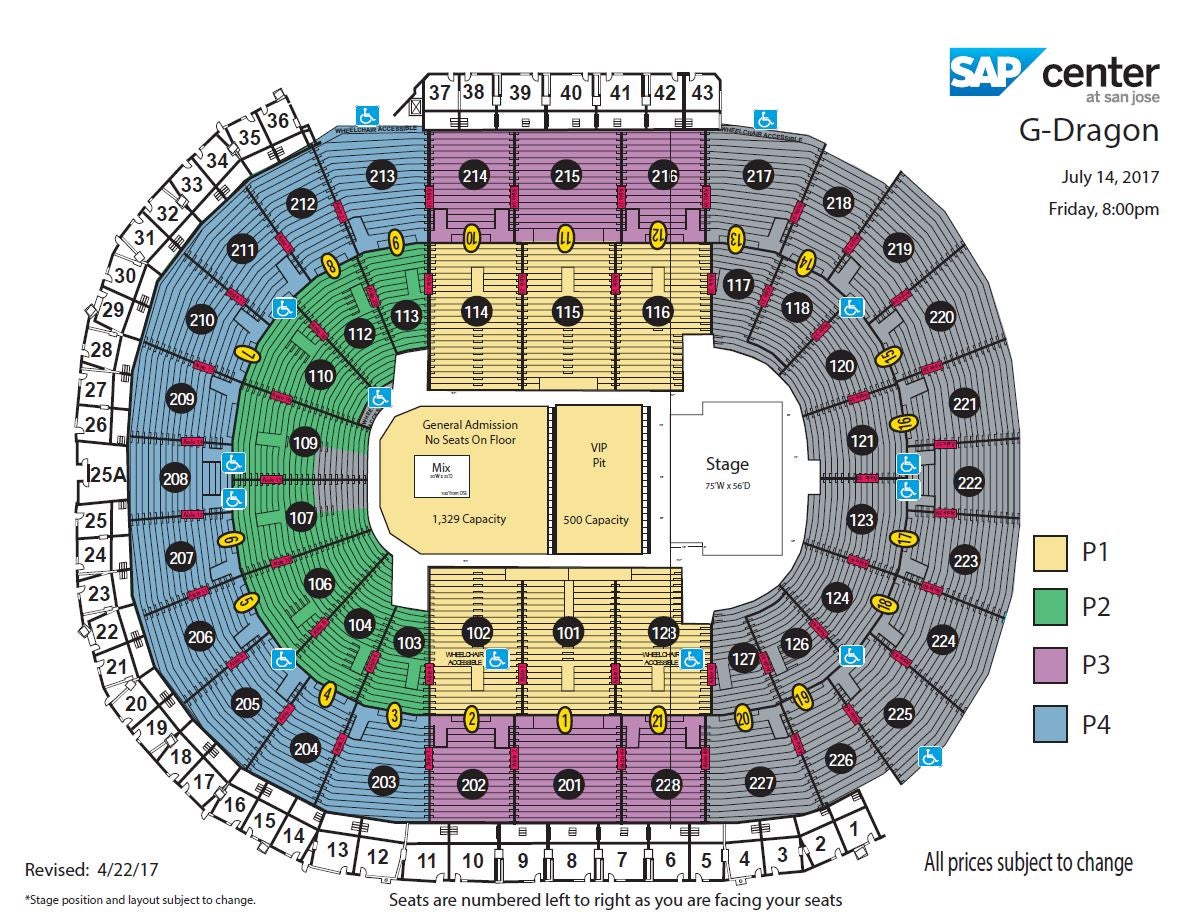 G Dragon Seating Chart