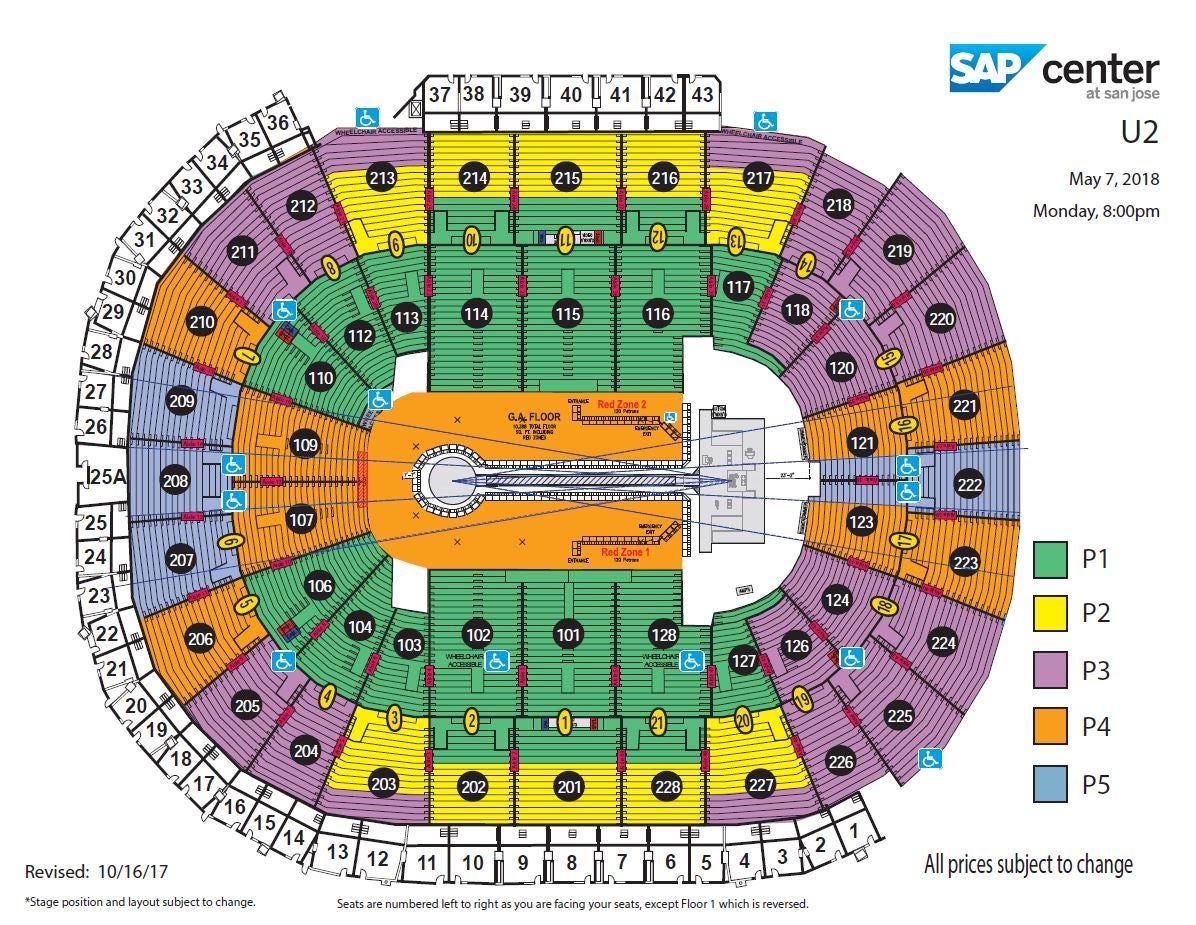 U2 Levi S Stadium Seating Chart