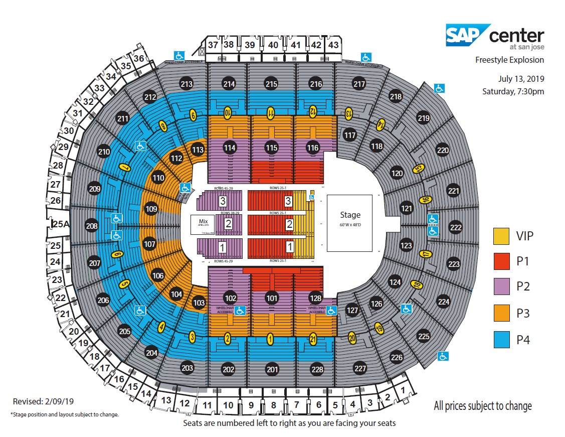 Sap Center Seating Chart View - Sap Sharks Seating Hp Pavillion Seating Cha...