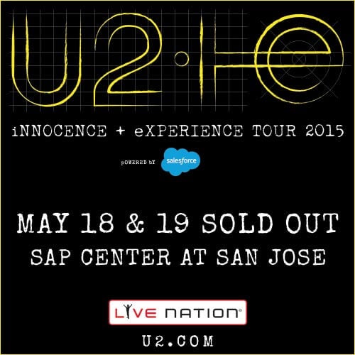 Sap Center U2 Seating Chart