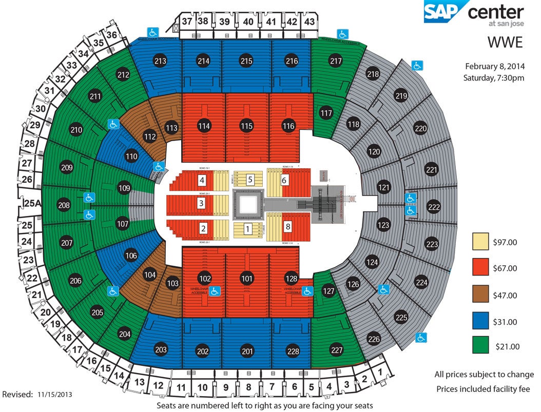 Wwe Seating Chart