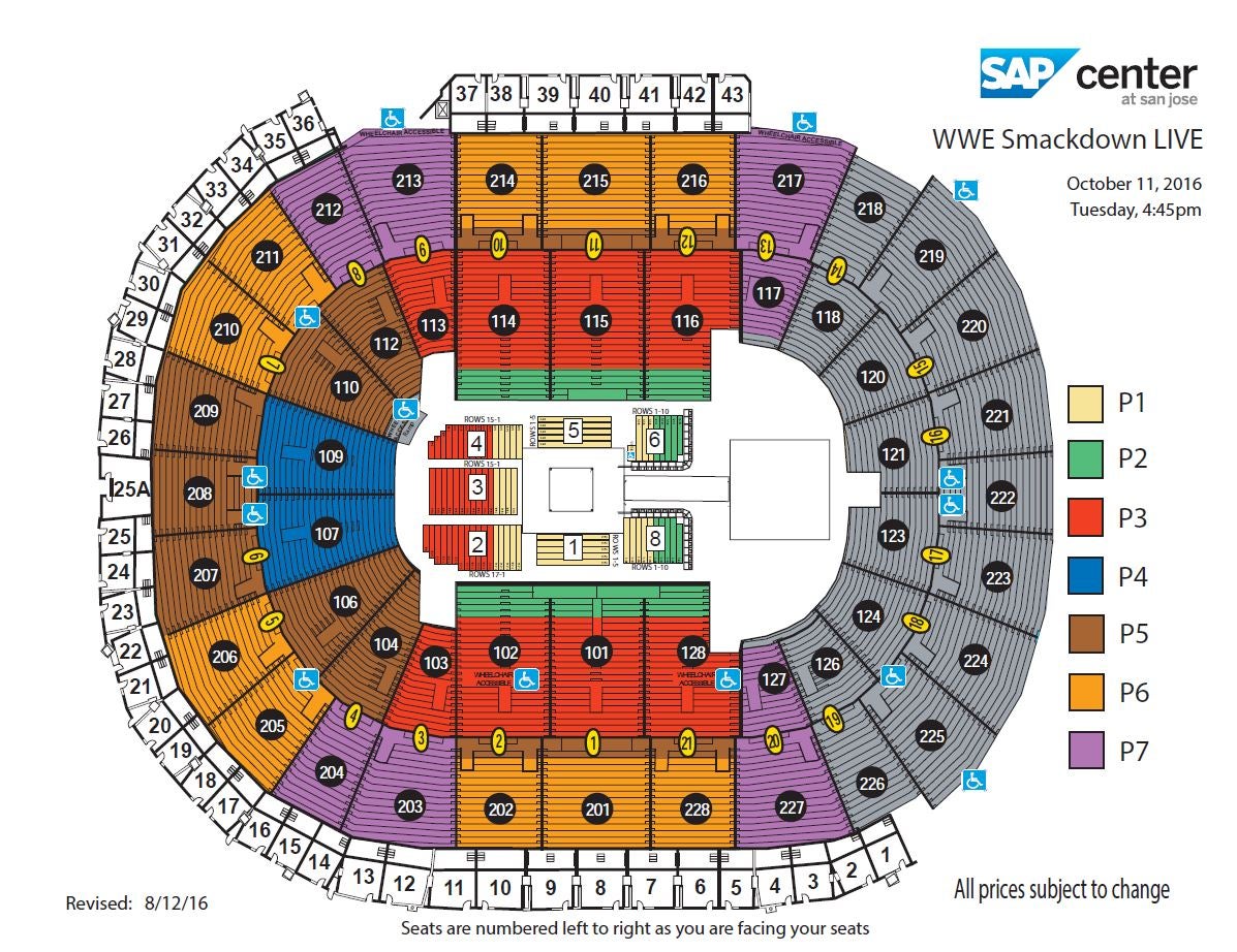 Wwe Smackdown Seating Chart