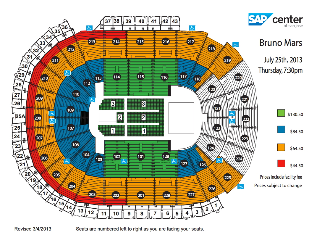 Bruno Mars Sap Center