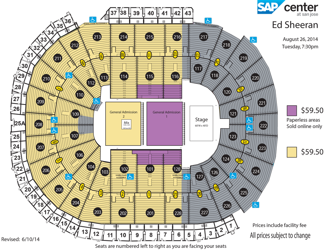 Ed Sheeran Minute Park Seating Chart