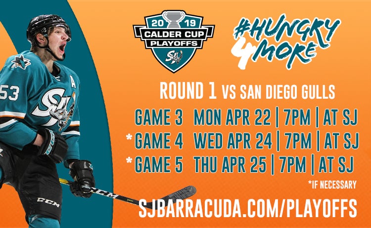 Calder Cup Playoffs: Barracuda vs. San Diego Gulls Round 1 Game 3