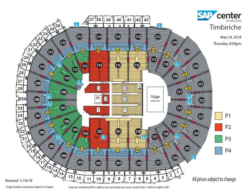 SAP Center at San Jose Seating Chart & Map