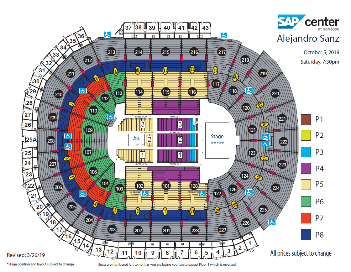 SAP Center at San Jose Seating Chart & Map